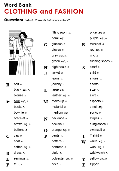 words used in fashion industry