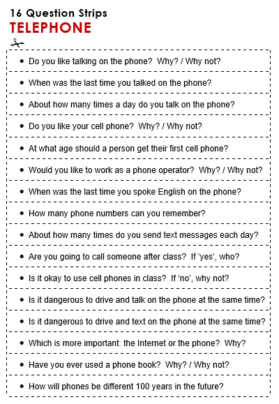 telephone conversation questions and answers